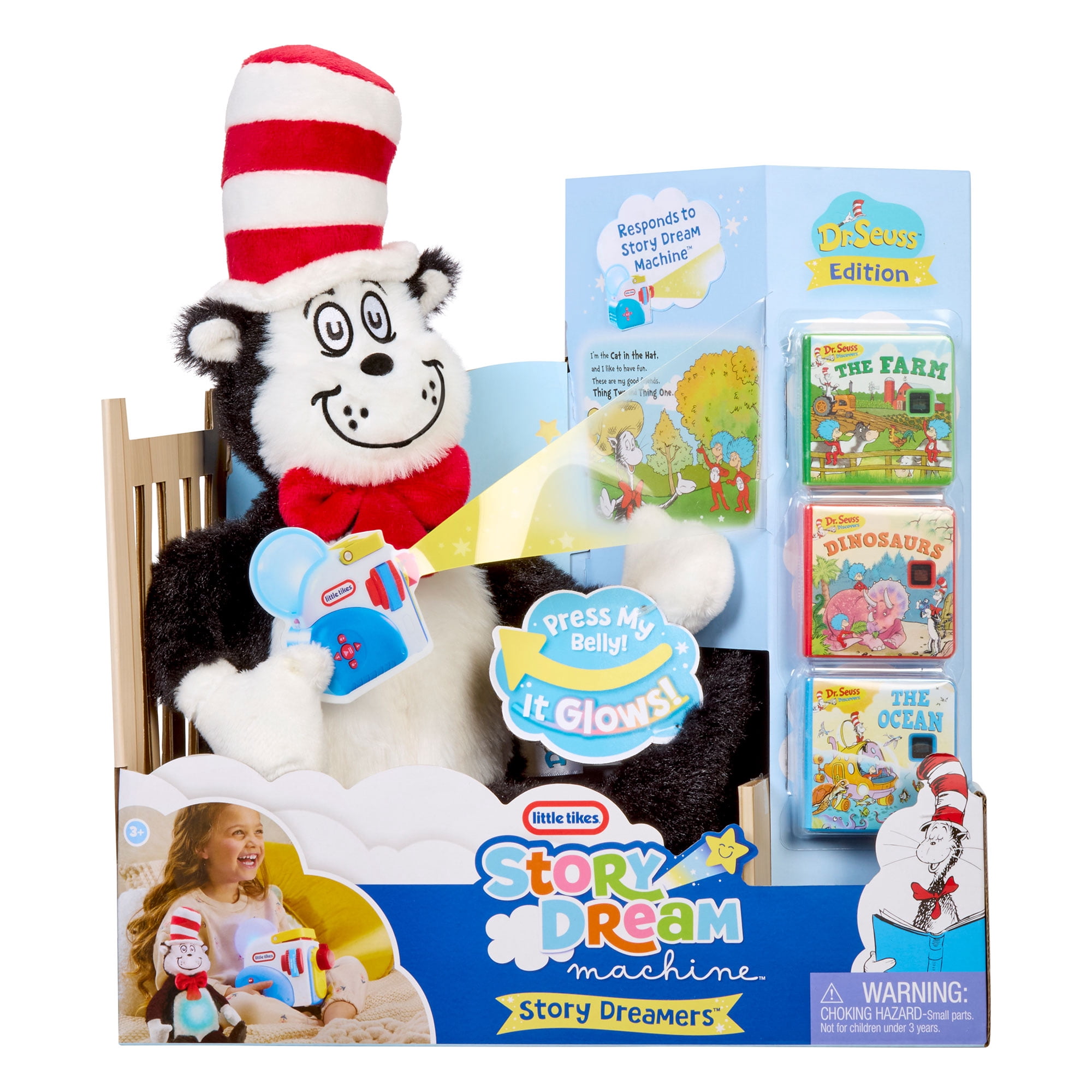 Little Tikes Story Dreamers Cat in the Hat Plush, Storytime, Books, Audio Play Character, Ages 2-5 Years, English Speaking Toy