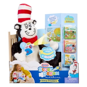 Little Tikes Story Dreamers Cat in the Hat Plush, Storytime, Books, Audio Play Character, Ages 2-5 Years, English Speaking Toy