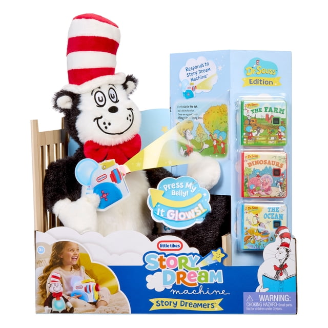 Little Tikes Story Dreamers Chat dans la peluche de chapeau, Storytime, Livres, Audio Play Caractère, 2-5 ans, Jouet parlant anglais