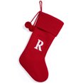 thumbnail image 1 of Maoww Knitting Pendant Decorations For Christmas Tree Unique Tree Trin Kets Christmas Alphabet Knitting Red R, 1 of 6