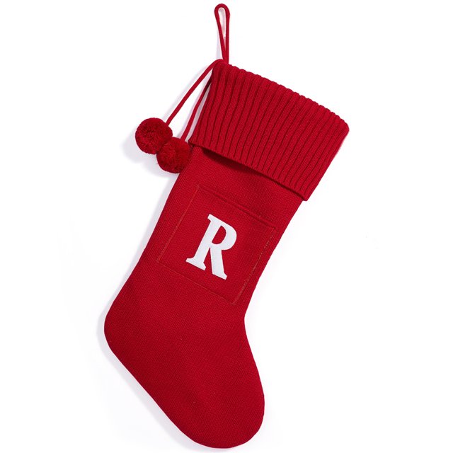 Maoww Knitting Pendant Decorations For Christmas Tree Unique Tree Trin Kets Christmas Alphabet Knitting Red R