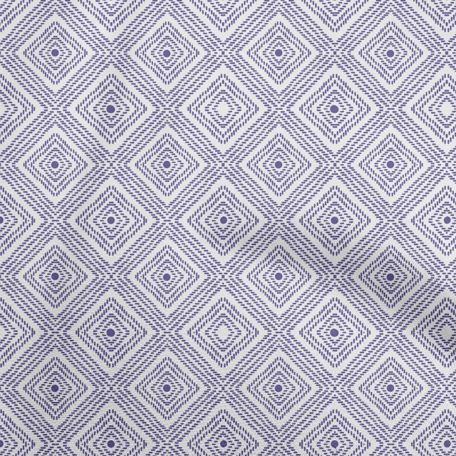 oneOone Georgette Viscose Medium Purple Fabric Geometric Craft Projects Decor Fabric Printed By The Yard 42 Inch Wide