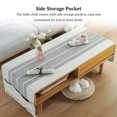 thumbnail image 1 of Cotton Linen Tablecloth Rectangular TV Cabinet Coffee Desktop Fringe Waterproof Table Cloth for Dining Hall Garden 60*160cm Island/Light gray, 1 of 9