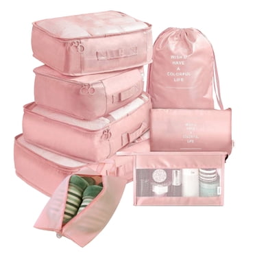 Luggage Packing Cubes for Travel Packing Cubes 8 Sets Travel Luggage Organizers Include Waterproof Shoe Storage Bag Convenient Packing Pouches For Travellers