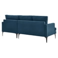 thumbnail image 4 of Modway Evermore Right-Facing Metal and Fabric Sectional Sofa in Azure Blue, 4 of 5