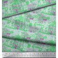 thumbnail image 2 of Soimoi Silk Fabric Human & Stamps Vintage Decor Fabric Printed Yard 42 Inch Wide, 2 of 3