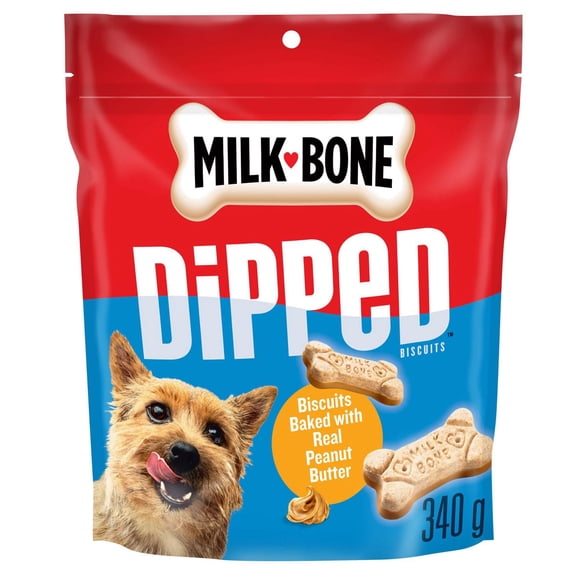 Milk-Bone Dipped Crunchy Biscuit Dog Treats, Peanut Butter