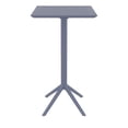 thumbnail image 3 of Sky Table de Bar Carré Pliant de 24 Pouces, Fini Gris Foncé, 3 of 8