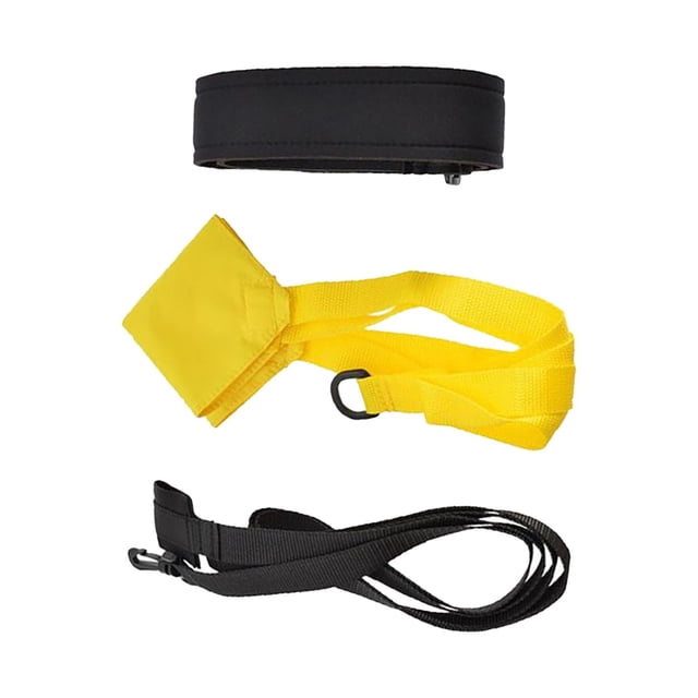 jinwen Parachute de Natation Dispositif d'Entraînement d'Agilité et de Vitesse Réglable Ceinture de Résistance à la Nage Jaune G