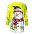 thumbnail image 5 of Jienlioq Hauts Grande Taille pour Femmes Mode T-Shirt Décontracté de Noël pour Femmes à Imprimé Col Rond Manches 3/4 Haut Blouse Rabais, 5 of 5
