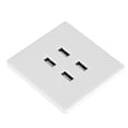 thumbnail image 1 of USB Outlet, 4 USB Wall Mounted Socket,  Electric Wall Mounted Power Socket, 110~250V Input Voltage, DC 5V USB Output,, Standard Outlets, 1 of 8