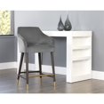 thumbnail image 2 of Sunpan Tabouret Adelaise 26" Moderne en Tissu Gris/espresso, 2 of 7
