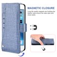 thumbnail image 4 of Wallet Case for iPhone 6 Plus 6s Plus, Blocking Card Slot Stand Shockproof TPU Interior Case PU Leather Magnetic Protect Flip Cover Compatible with iPhone 6 Plus 6s Plus, Blue, 4 of 5
