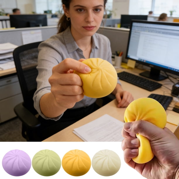 12 Jouets Squishy Raviolis Pailletés – Avec Cuiseur Vapeur – Anti-stress Et Sensoriel – Pour Tous âges