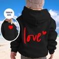 thumbnail image 2 of FAOWME Sweat à Capuche à Manches Longues pour Enfants Imprimé Lettre Léger Noir 9-10 Ans, 2 of 6