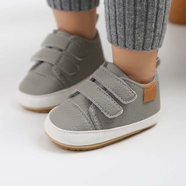 matoen Chaussures pour Bébés Garçons Filles Semelle en Caoutchouc Antidérapante Chaussures Montantes Premiers Pas pour Nourrisson Chaussures de Berceau pour Tout-Petit Mocassins Nouveau-Né Ballerines
