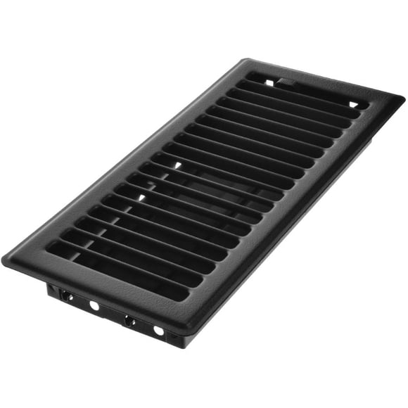 Imperial 3 po x 10 po Registre de plancher en acier, noir