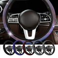 thumbnail image 1 of Sales Today Clearance! Rhinestone Steering Wheel Cover, Crystal Diamond Car Wheel Protector, Sparkling Steering Wheel Wrap for Women, Universal Fit for 14-15 Inch Car Wheels, 1 of 8