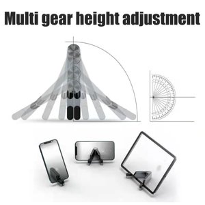 Portable Cell Phone Stand Metal Alliage pliable phone Stand pour bureau Mobile Phone Holder Taille de la poche