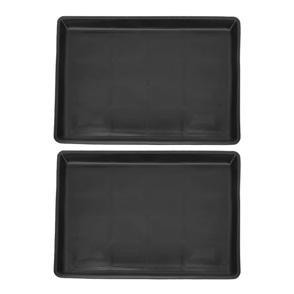 KAKOWELY 2pcs Pet Poop Trays Pet Toilet Pans Dog Cage Trays Pet Cage Accessories (Black),17.13"X12.76"X0.98"