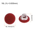 thumbnail image 2 of Unique Bargains 10pcs 16L Fabric Cloth Covered Button 10mm Round Metal Shank Sewing Buttons for Suits Dress Blouses, Red, 2 of 5