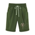 thumbnail image 1 of Plebaso Womens Casual Shorts Knee Length Rull up Printed Shorts Straight Summer Short Pants with Pockets, 1 of 3