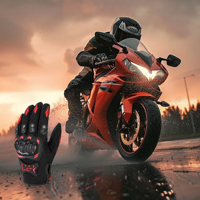 Dvkptbk Nylon Motorcycle Mittens Motorcycle Gloves Riding Gloves Suitable for 9.5cm/3.74Inches to 10cm/3.94Inches Palm Width Racing Motocross Riding Bike Gloves One Pair Automobiles & Motorcycles