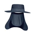 thumbnail image 1 of Wide Brim Bucket Hat Polyester Fisherman Visor for Vocation Outdoors Fishing Style E Navy Blue, 1 of 8