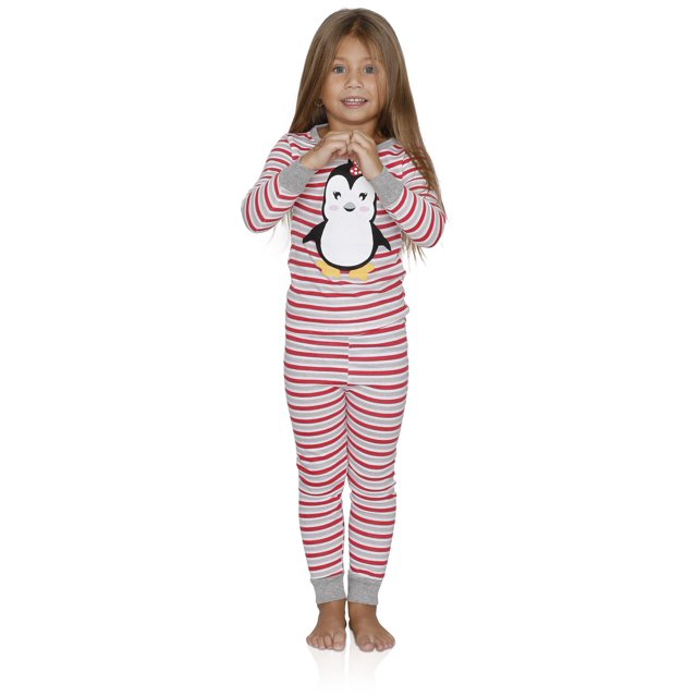 Pyjama en Coton Douillet Couture pour Filles, 2 Pcs, Pingouin