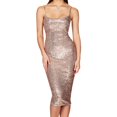 thumbnail image 2 of Pisexur Robes pour Femmes Col Rond Dos Nu Robe de Cocktail Mode Paillettes Scintillantes Robe de Soirée Boîte de Nuit Fête Robe Ajustée Robes de Retour à la Maison Élégante Robe d'Invitée de Mariage Tunique Robe Midi, 2 of 3