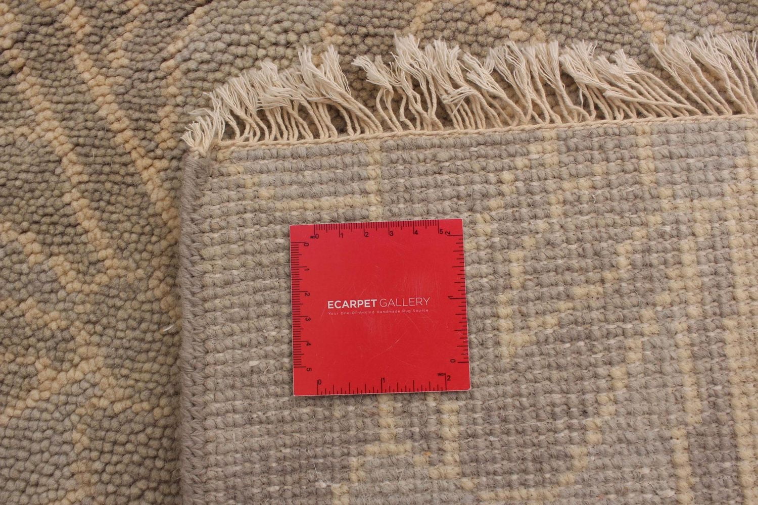 ECARPETGALLERY Tapis Noué à la Main pour Salon, Salle à Manger et Chambre à Coucher Transitionnel Collection Oushak Prestige 5'1" x 8'0" en Gris