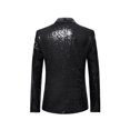 thumbnail image 2 of Gupgi Men Shiny Sequins Blazer One Button Tuxedo Jacket Party Wedding Banquet Prom Coat, 2 of 4