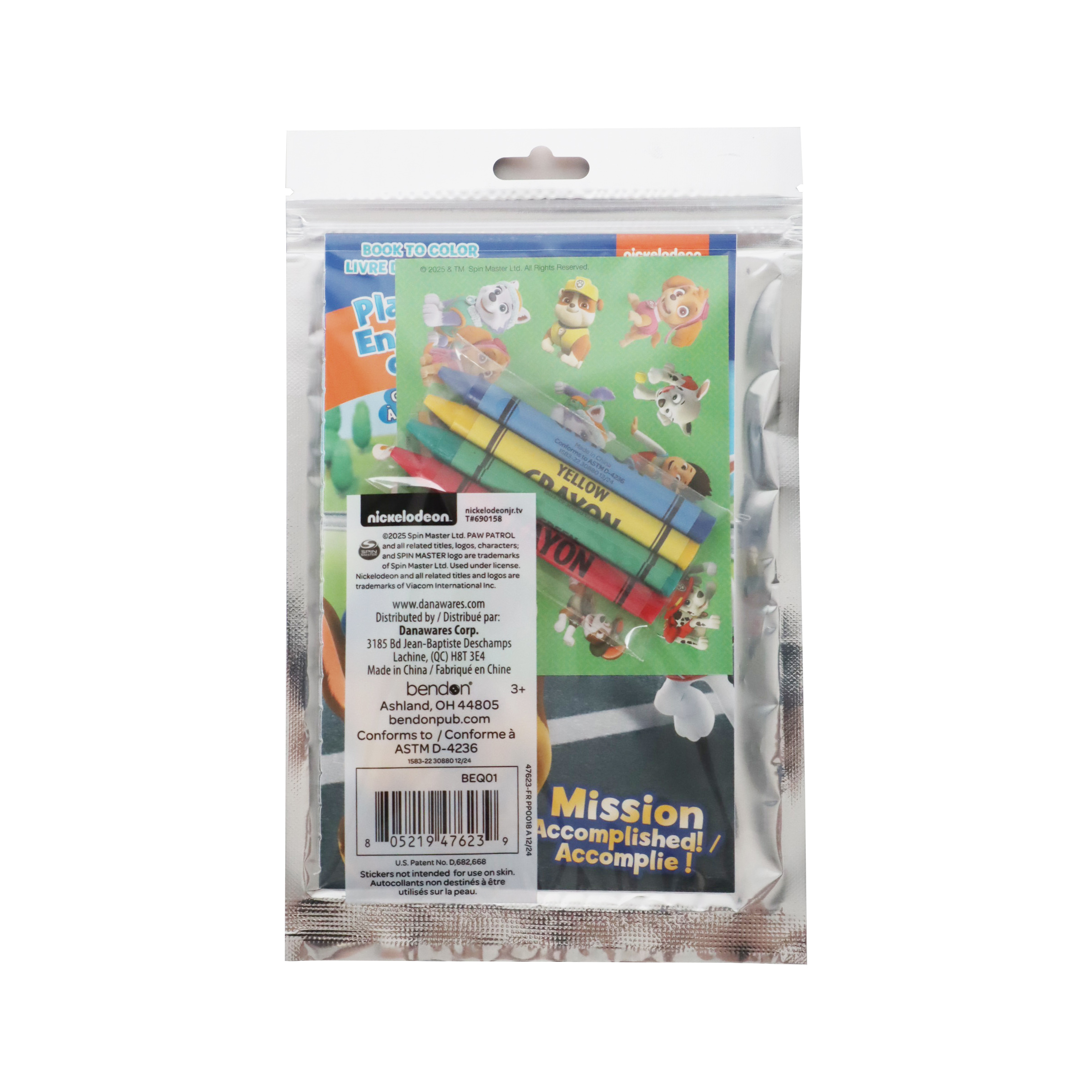 Pack d'activités de coloriage Grab & Go de la Pat' Patrouille pour Enfants