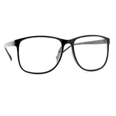 grinderPUNCH Clear Lens Nerdy Square Thin Plastic Frame Glasses