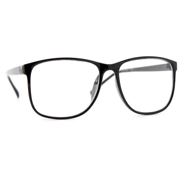 grinderPUNCH Clear Lens Nerdy Square Thin Plastic Frame Glasses