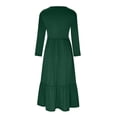 thumbnail image 4 of Gspmoly Robes pour Femmes, Robe Décontractée Ample à Manches Longues pour Femmes, Robe Ample Unie Classique, Robes de Cocktail pour Femmes Offres des Fêtes, 4 of 4