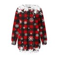 thumbnail image 4 of TIMIFIS Robe de Noël Moche pour Femmes Robe de Vacances à Manches Longues Père Noël Flocon de Neige Graphique Midi Robe Chandail Automne Hiver avec Poches, 4 of 6