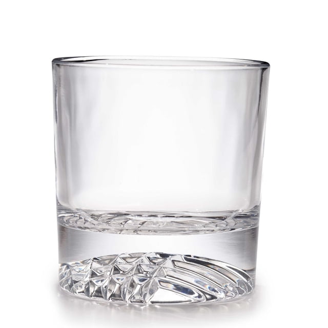 Globe on the Rocks Tartan Old Fashion Whiskey Glass, 250 ml Set of 4