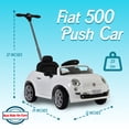 thumbnail image 3 of Best Ride-on Cars 2-in-1 Fiat 500 Baby Toddler Toy Push Car Stroller, White, 3 of 11