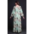 thumbnail image 4 of Bimba Robe Maxi d'Été Décontractée pour Femmes en Georgette Mousse à Imprimé Floral et d'Oiseaux, Longue, Taille Élastique - Grand, 4 of 5