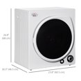 thumbnail image 3 of HOMCOM 1350W Laundry Clothes Dryer, Portable Tumble Dryer, White, 3 of 10