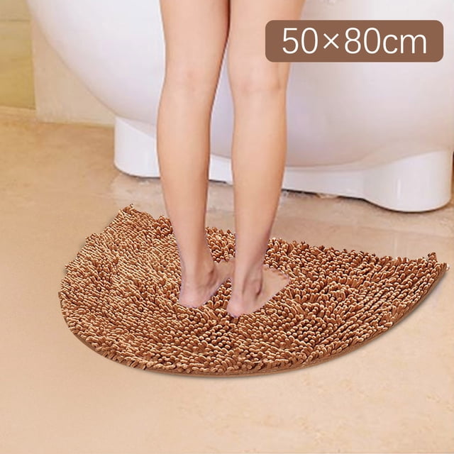Carpet - Half Round Bathroom Rug for Comfort Durable Thickened Furry Soft and Machine Washable Bath Mat for Everyday Use