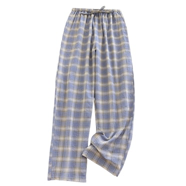 hotojiny Mens Cotton Pajama Pants Lightweight Lounge Plaid Pj Bottoms Soft Comfy Drawstring Loose Fit Sleepwear with Pockets