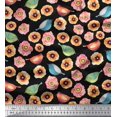 thumbnail image 1 of Soimoi Velvet Fabric Bird & Anemone Floral Fabric Prints by Yard 58 Inch Wide, 1 of 3