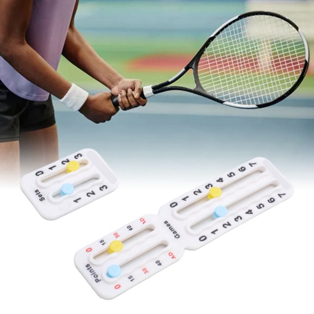 Tennis Score Keeper for Racket and Paddle, Small Score Board Portable Tennis Scorekeeper for Recording Points Games