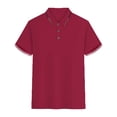 thumbnail image 1 of EOYWHK T-Shirts pour Hommes 4TG Compression Ajustée Chemise de Golf Col Rabattu Manches Courtes Couleur Unie Blouse de Bureau Liquidation, 1 of 3