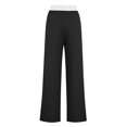 thumbnail image 3 of Pants for Women, Womens Fashionable Striped Printed Drawstring Wide Leg Pants, 3 of 4