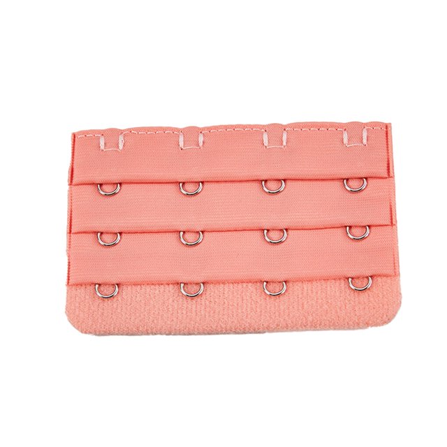 Baohd Rallonge de Bretelle Rallonges de Soutien-Gorge Boucle 4 Crochets Respirant Accessoires Pratiques Réglable Remplacement 3 Rangées sous-Vêtements Pêche Rose