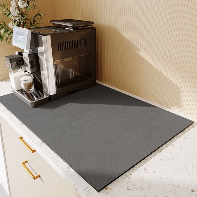 Coffee Machine Mat Non Slip Absorbent Drying Pad for Kitchen Counter, Thick Bar Mat for Coffee Maker, Café, Restaurant, and Home Use