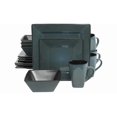 thumbnail image 1 of Gibson Elite Kiesling 16pc Square Stoneware Dinnerware Set, Blue/black, 1 of 6